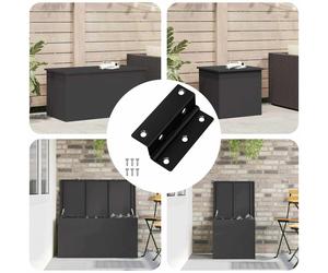 Charnière Noir Fer en Noire Accessoire de quincaillerie Lisse Placard vidaXL vid