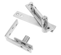 Charnière Pivot Invisible Lourde 1 Paire en Acier Inoxydable | Argenté, Accessoires de Pose Inclus, Stabilité Élevée et Résistance à L’usure, pour Projets DIY