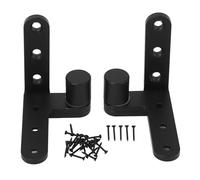 Charnière pivotante de porte, kit de charnière de porte gauche droite en acier inoxydable 130 LBS charnière pivotante à 270 degrés pour portes d'armoires noir