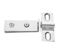 Charnière Pivotante Rectangulaire en Acier Inoxydable, Double Trou | Mécanisme et Inférieur Dissimulé, Installation Sécurisée, Portes Vitrées sans Cadre, Finition Argentée Élégante