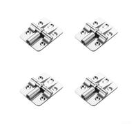 Charnière Pliable Zinc Alliage 4pcs Position 90° | Design invisible élégant, ajustement pour torsion, pour placards et , installation pour facile bois(Glossy)