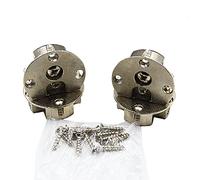 Charnière Pliante 2pcs, Alliage Double Tasse De Haut Et Bas De 180 Degrés Portes Armoires Caché Charnière Plate Cachée, Accessoires De Matériel De Meuble Réglable.