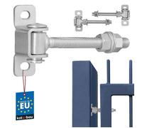 KOTARBAU® Charniere Portail Acier 115 mm M12 Argenté Charnière Réglable pour Portillon Extérieur Gond Portail Lourd avec Plaque de Fixation