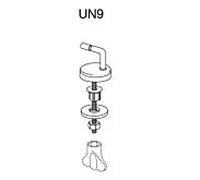 charnière Pressalit match0 acier inoxydable UN9999, pour siège WC Zaga , installation par le bas
