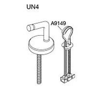 Pressalit charnière universelle verticale avec fixation basculante par paire inox un4p999