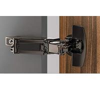 Charnière sensys 165° 8657i - Amortisseur : Avec - Coudure : 9,5 mm - Décor : Noir Obsidien - Entraxe : 52 mm - Fixation : A visser - Montage : En demi-applique - Version : TH52 - HETTICH