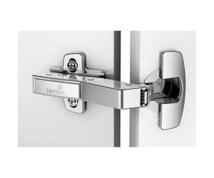 Charnière sensys 8669 w45 95° - Amortisseur : Sans - Base : - 2 mm - Décor : Nickelé - Diametre boîtier : 35 mm - Entraxe : 52 mm - Epaisseur porte maxi : 28 mm - Epaisseur porte mini : 15 mm - Fixat