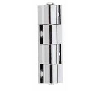 Charnière universelle en applique pour meuble hauteur 50mm diamètre noud 10mm laiton chromé - CUB050S03
