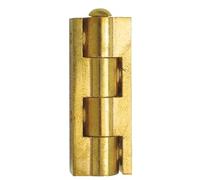 Charnière universelle en applique pour meuble hauteur 50mm diamètre noud 10mm laiton poli - CUB050S10
