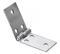 Charnière universelle inox pour meuble, L.30 x l.80 mm Inox G