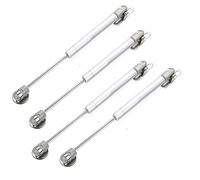 Charnières à fermeture lente, 4 pièces boîte de lit boîte à jouets support de couvercle de support matériel de meubles porte d'armoire ressort à gaz 6-15KG charnière de placard de cuisine fermer (gris
