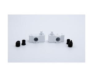 Charnières à pivot 180° pour porte rentrante en verre - par 2 - blanc laqué Interges