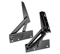 Charnières à Relevage Support de Levage Triangulaire Pliant en Métal à | 1 Paire de Charnières pour Coffre à avec Séparation pour Meuble Canapé Lit Coffre Coffret