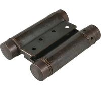 Charnières à ressort à double sens pour portes de cuisine, de restaurant ou d'entrée de bar Bommer - 75 mm, finition bronze
