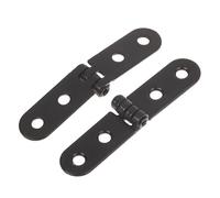 Charnières à vis pliables à 180 degrés, 2 pièces, 76x15mm, for Machine à coudre, quincaillerie de porte d'armoire et de meubles(Black)