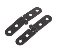 Charnières à vis pliables à 180 degrés, 2 pièces, for Machine à coudre, charnière de porte d'armoire, accessoires de quincaillerie de meubles(Black)