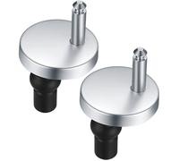 Charnières abattant WC - AIMOONSA - 45 mm - Inox & caoutchouc - Top-Fix universel - Lot 2 pièces