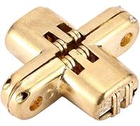 Charnières cachées - 8 x 42 mm - Roulement de charnière de porte invisible - 180° - Avec vis - Pour porte pliante ou fenêtre - Pour bricolage - Doré