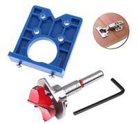 Charnières cachées Jigg Guide Set de 35 mm Trou Scie Jig Forstner Perceuse Positionnement Perceuse de Positionnement Ouvre-Localisation pour Armoires et plaques de montage, Travail du bois Outils à