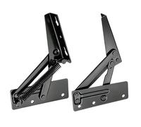 Charnières d'armoire - Support pliable triangulaire en métal robuste | 1 | Fixation de boîte à jouets | Quincaillerie pour meubles | Support de siège pour canapé-lit, coffre, coiffeuse