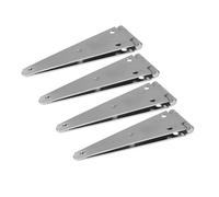Charnières de Portail Robustes 100mm Galvanisées, Lot de 4 pour Extérieur | Support Renforcé, Finition Argentée, Usage sur Clôture Bois, Cabanon, Porte et Volet, Format 8 Pouces