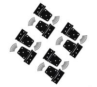 Charnières de portail robustes en T 89,9 cm pour clôture en bois pour abri | Ensemble de charnières en acier noir mat avec fonctionnement silencieux et kit de 7 trous pour portes de grange Charnières