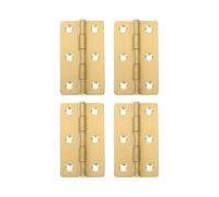 Charnières de porte à roulement billes en cuivre | Charnières dorées 45x27 mm 4 pièces : portes d'armoires et étagères