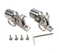 Charnières de porte d'armoire en acier inoxydable 316 de qualité marine avec goupille à dégagement rapide pour trappe de pont de navire décalée 22 mm 25 mm argenté (25 mm)