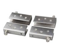 Charnières de porte en verre - MHY® - Paquet de 4 - Pivot à 90° - Acier inoxydable - Verre sans perforation