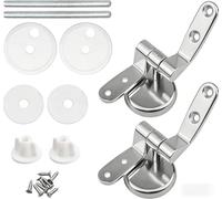 Charnières de Toilettes 1 paire, Charnières de Siège de WC en alliage de zinc, pièces de rechange universelles pour la plupart des couvercles de toilettes en bois, résine synthétique, MDF