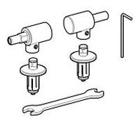 charnières inox Geberit / 598059000 couvercle Flow 575905