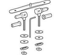 Charnières Geberit inox pour siège WC 59815400 à 571010,573045,573640