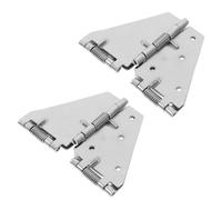 Charnières Pliantes en Fer pour Table, Robustes et Lisses, Argenté | Charnières de Meuble à Haute Dureté, Design sans Joint, pour Trappe et Plateau, Lot Pratique