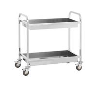 Charriot de service - 2 bacs - inox - étagères : 83 x 43 cm - 320 kg - Royal Catering