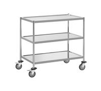 Charriot de service - 3 plateaux - Jusqu'à 60 kg - Surface de 82 x 50 cm - Royal Catering