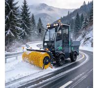 Chasse-neige hydraulique à roulettes, machine de déneigement robuste pour | Système de chasse-neige hydraulique pour parkings et routes, angle de lame réglable, déblaiement puissant pour l'hiver lourd