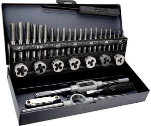 Chasse-pierres et tarauds TOPEX M3-M12, jeu de 32 pièces.