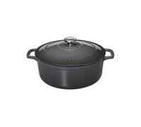 Chasseur 11832489 Cocotte ronde, Fonte émaillée, Gris Urbain, 24 cm