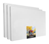 Châssis à toile - 3 pièces - 70 x 100 cm - toile blanche en polyester pour artistes - à peindre - déjà tendue - convient pour les peintures acryliques ou textiles