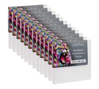 Châssis Cretacolor 20 x 20 cm - Lot de 12 - Kit de toiles - Toiles de peinture haut de gamme sur châssis en bois - Toile en coton pour acrylique, huile et techniques mixtes