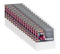 Châssis Cretacolor 20 x 20 cm - Lot de 16 - Kit de toiles - Toiles de peinture haut de gamme sur châssis en bois - Toile en coton pour peinture acrylique, huile et techniques mixtes