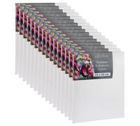 Châssis Cretacolor 24 x 30 cm - Lot de 16 - Kit de toiles - Toiles de peinture haut de gamme sur châssis en bois - Toile en coton pour acrylique, huile et techniques mixtes