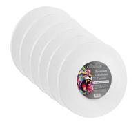 Châssis Cretacolor - 30 cm de diamètre - lot de 6 - Toile de peinture haut de gamme sur châssis en bois de 1,5 cm - Toile en coton pour acrylique, huile et techniques mixtes