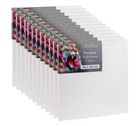 Châssis Cretacolor 30 x 30 cm - Lot de 12 - Kit de toiles - Toiles de peinture haut de gamme sur châssis en bois - Toile en coton pour l'acrylique, l'huile et les techniques mixtes