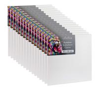 Châssis Cretacolor 30 x 30 cm - Lot de 16 - Kit de toiles - Toiles de peinture haut de gamme sur châssis en bois - Toile en coton pour peinture acrylique, huile et techniques mixtes