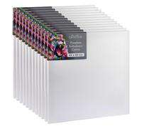 Châssis Cretacolor 40 x 40 cm - Lot de 12 - Kit de toiles - Toiles de peinture haut de gamme sur châssis en bois - Toile en coton pour acrylique, huile et techniques mixtes