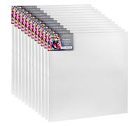 Châssis Cretacolor 60 x 60 cm - Lot de 12 - Kit de toiles - Toiles de peinture haut de gamme sur châssis en bois - Toile en coton pour acrylique, huile et techniques mixtes