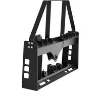 Châssis de fourche à palettes pour chargeuse compacte, capacité nominale de 1 814 kg, châssis de fourche à palettes de 115 cm avec attelage de 50,8 mm et manchons à pointe, adapté aux chargeuses agric