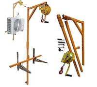 Châssis De Levage Groupe Extérieur Climatiseur, Treuil + Support Autobloquant, Pose De Monte-Charge Groupe Extérieur Climatiseur, Outils De Démolition Haute Altitude,25m