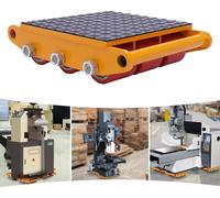 Châssis de machine - 15 tonnes - Base forgée à chaud en acier allié - Roues en polyuréthane résistantes à l'usure - Pour machines lourdes - CNC, presses et transformateurs - Or